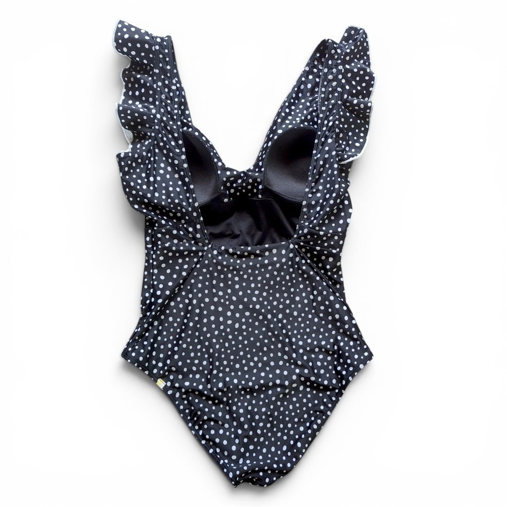 Summersalt Backflip Polka Dot Ruffle One Piece Swimsuit Sz 8 - Picture 6 of 9